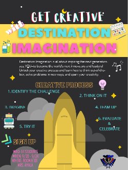 Destination Imagination sign up poster.
